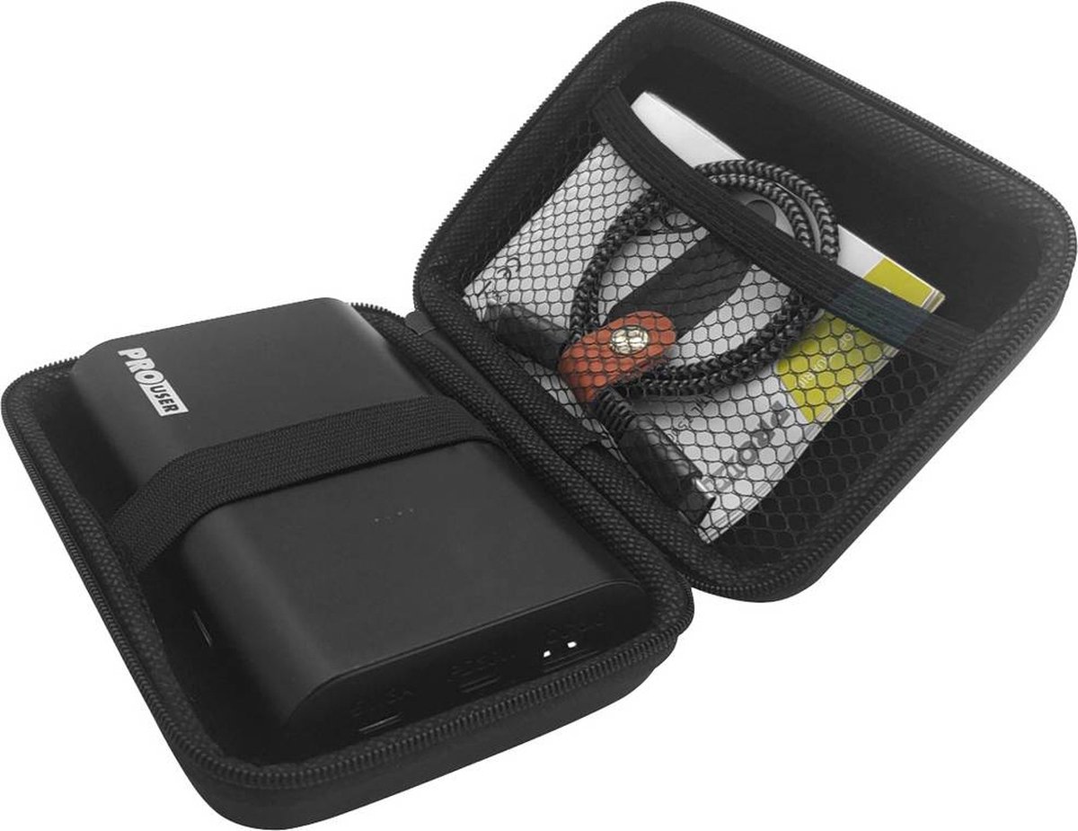 Pro User - Powerbank - 15.000mAh - Quick Charge 3.0 - USB-C PD + Travelcase