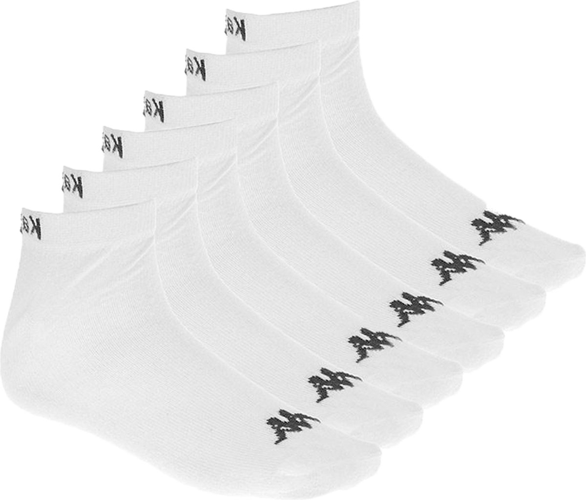 Kappa sneakersokken enkelsokken 6 paar – sokken dames en heren Cadeau Wit