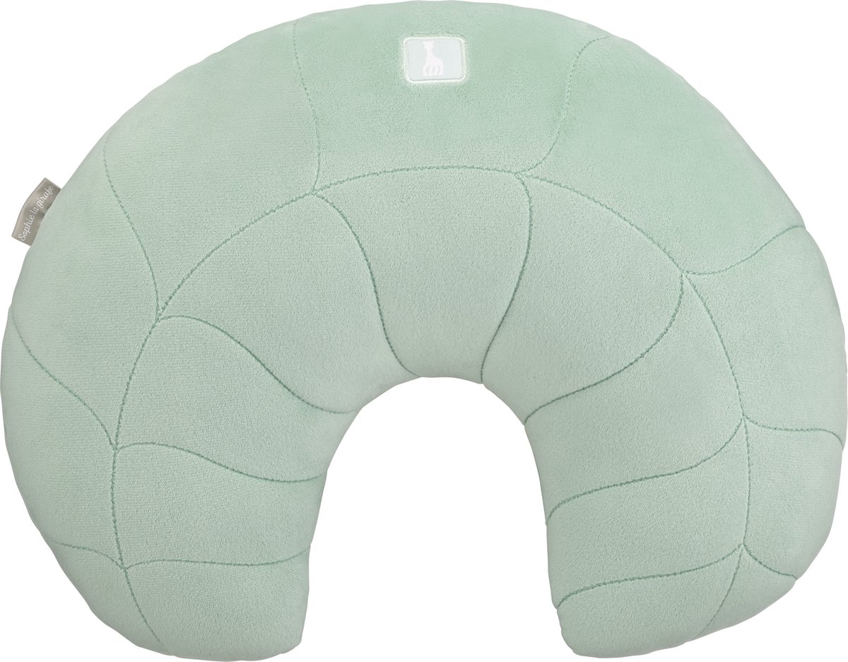 Sophie de giraf Cosy Play Speelkussen - Tummy time - Activiteitenkussen - Baby speelgoed - Kraamcadeau - Babyshower cadeau - Vanaf 0 maanden - 45 x 13 x 35 cm - Groen/Geel/Wit — afbeelding 8