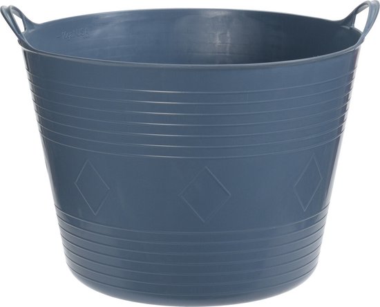 Flexibele kuip emmer/wasmand rond blauw 40 liter - Opbergmanden