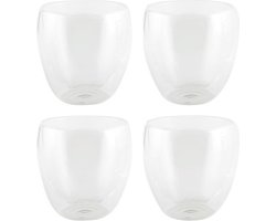 Bellatio Design Luxe dubbelwandige theeglazen - 4x stuks - 200 ml - Koffie/thee bekers en glazen Bellatio Design Luxe dubbelwandige theeglazen - 4x stuks - 200 ml - Koffie/thee bekers en glazen