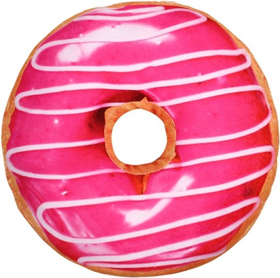 Donut kussen roze 40 cm | bol.com