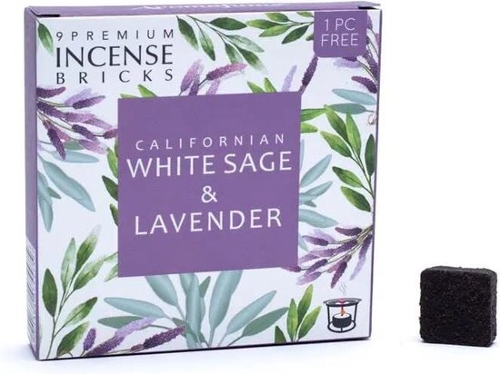 Aromafume wierookblokjes witte salie & lavendel