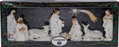 8x Statues / figurines de la Nativité Witte 10 cm en boîte 39 x 16 x 6,5 cm - Statues religieuses de Noël / Figurines de la Nativité