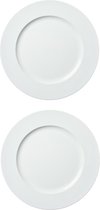 6x assiettes plates / sous assiettes blanc 33 cm