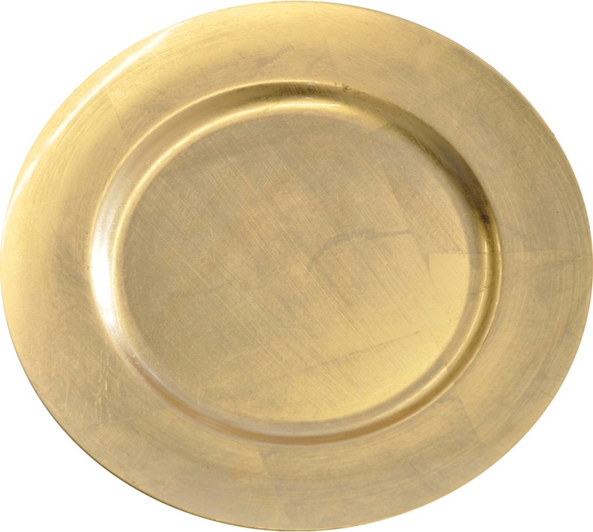 Diner onderborden - 6x - goud - kunststof - 33 cm - rond - dineren