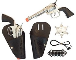 Western Sheriff Verkleedset - 2 Pistolen met Holsters - Riempje - Kogels - Sheriff