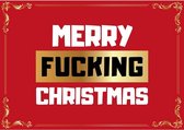 15x Merry Fucking Christmas kerst postkaart/ansichtkaart/wenskaart - Kerstmis wenskaarten setje