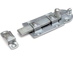 Schuifslot - staal - schuifgrendel - 8 x 20 cm - rolschuif - deurbeveiliging - profielrolschuiven / poortslot / hekgrendel