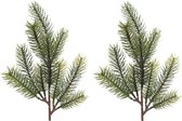 8x Branches de Noël vertes / branches de sapin 36 cm Décorations de Noël - Branches artificielles vertes / branches de sapin