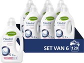 Bol.com Neutral Vloeibaar Wasmiddel Kleur - 6 x 20 wasbeurten - Voordeelverpakking aanbieding
