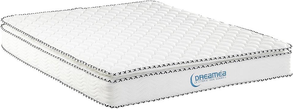 Vente-unique Matras 140 x 190 cm met pocketveren en geïntegreerd dekmatras dikte 24 cm - ALTIER van YSMÉE L 190 cm x H 24 cm x D 140 cm