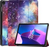 Case2go - Tablet hoes geschikt voor Lenovo Tab M10 (3e generatie) (TB328FU, TB328XU) - 10.1 inch - Tri-Fold Book Case met Auto/Wake functie - Galaxy
