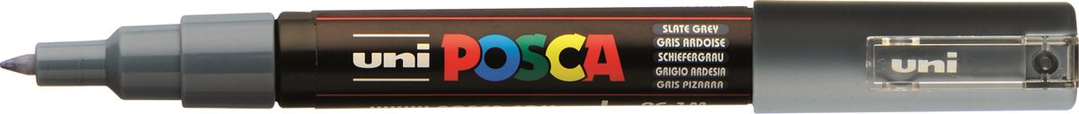 Uni POSCA paintmarker PC-1MC, 0,7 mm, leigrijs 6 stuks