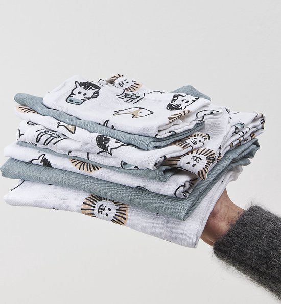 Meyco Baby Animal hydrofiele doeken - 3-pack - multicolour - 70x70cm van Meyco — afbeelding 2