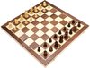 Afbeelding van het spelletje Schaakbord XL 40x40cm - Luxe houten editie - XL formaat - Met backgammon - Inklapbaar - Houten Schaakbord - Schaakspel - Schaakset - Schaken
