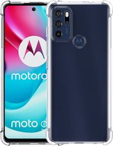 Hoesje geschikt voor Motorola Moto G60 / G60s - Anti Shock Proof Siliconen Back Cover Case Hoes Transparant