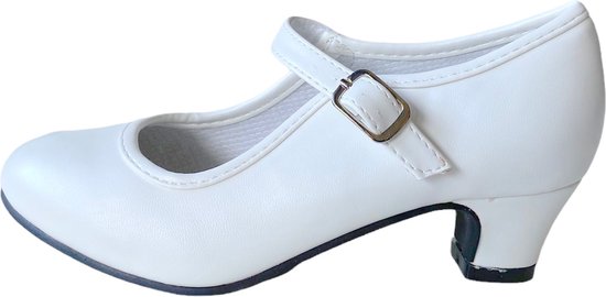 Prinsessen schoenen / Spaanse schoenen wit - maat 25 (binnenmaat 16,5 cm) bij jurk communie bruidsmeisje