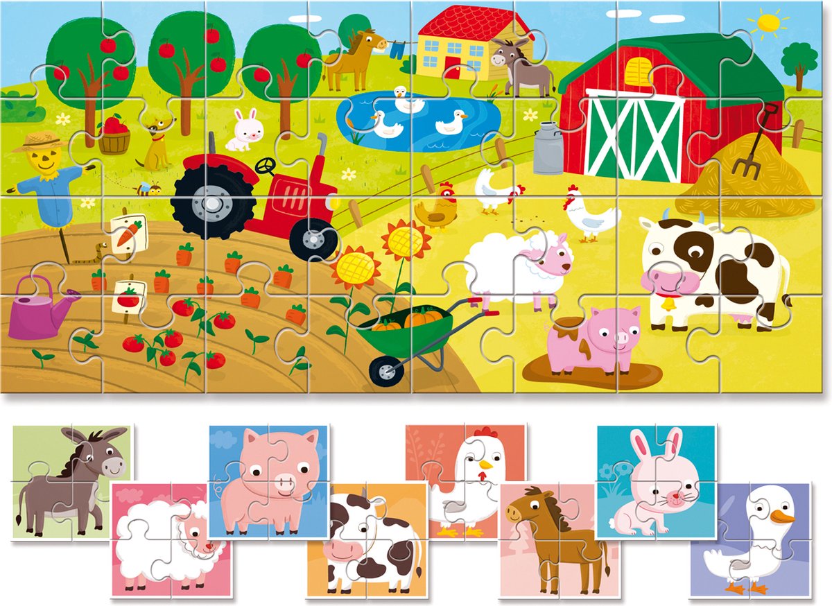 Ludattica Dudu' Baby Puzzle Collection - De Boerderij (8 x 4).