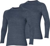 Heatkeeper thermo basic heren shirt 2-pack - antraciet - XXL