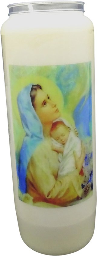 Bougie neuvaine Sainte Femme 019 - Brûleur 9 jours (5 pièces)