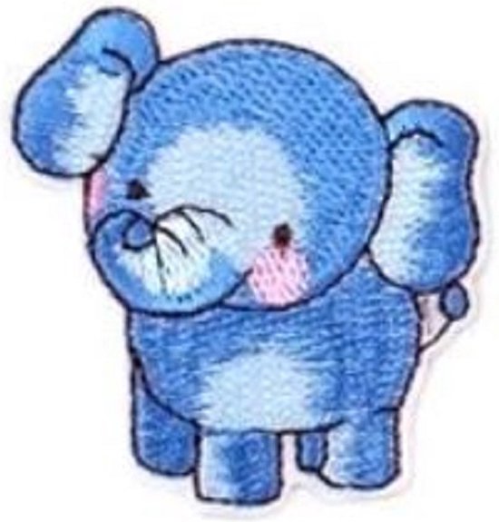 Foto: Strijkembleem patch olifant 5 8 x 5 cm