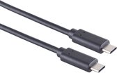USB-C naar USB-C kabel - USB3.2 (tot 20 Gbit/s) - PD tot 20V/3A - video tot 4K 60Hz / zwart - 1 meter