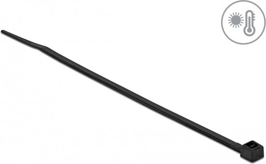 Tie-wraps 200 x 3,6mm / zwart - hittebestendig (100 stuks)