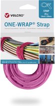 Velcro ONE-WRAP serre-câbles Attache de câble détachable Polypropylène (PP), Velcro Rose 25 pièce(s)