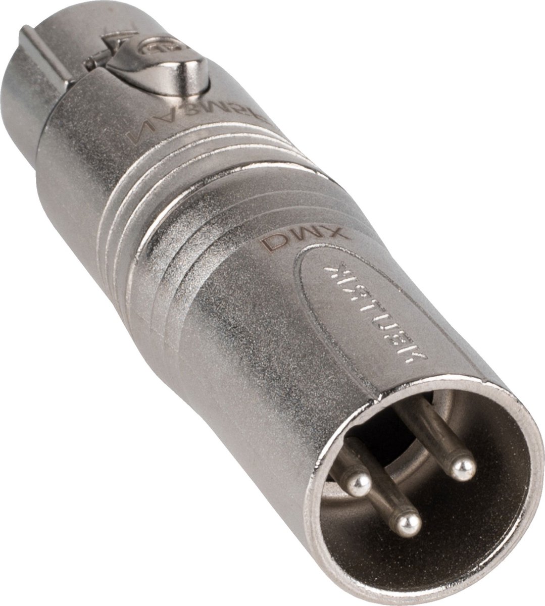 Neutrik NA3M5F 3-pins XLR (m) - 5-pins XLR (v) DMX adapter
