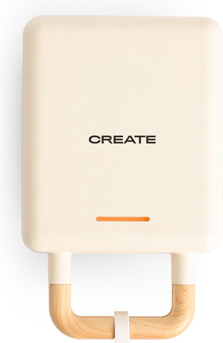 CREATE STONE 2 in 1 COMPACT - Sandwichgrill en wafelijzer met verwisselbare platen - Beige