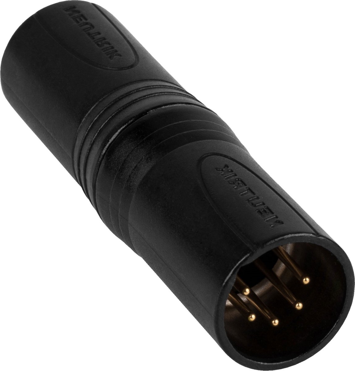 Neutrik NA5MM-B Adapter XLRM 5POLE > XLRM Black Verloopadapter met XLR 5p male