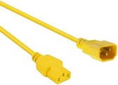 C13 - C14 stroomkabel voor UPS/PDU - 3x 0,75mm / geel - 1 meter