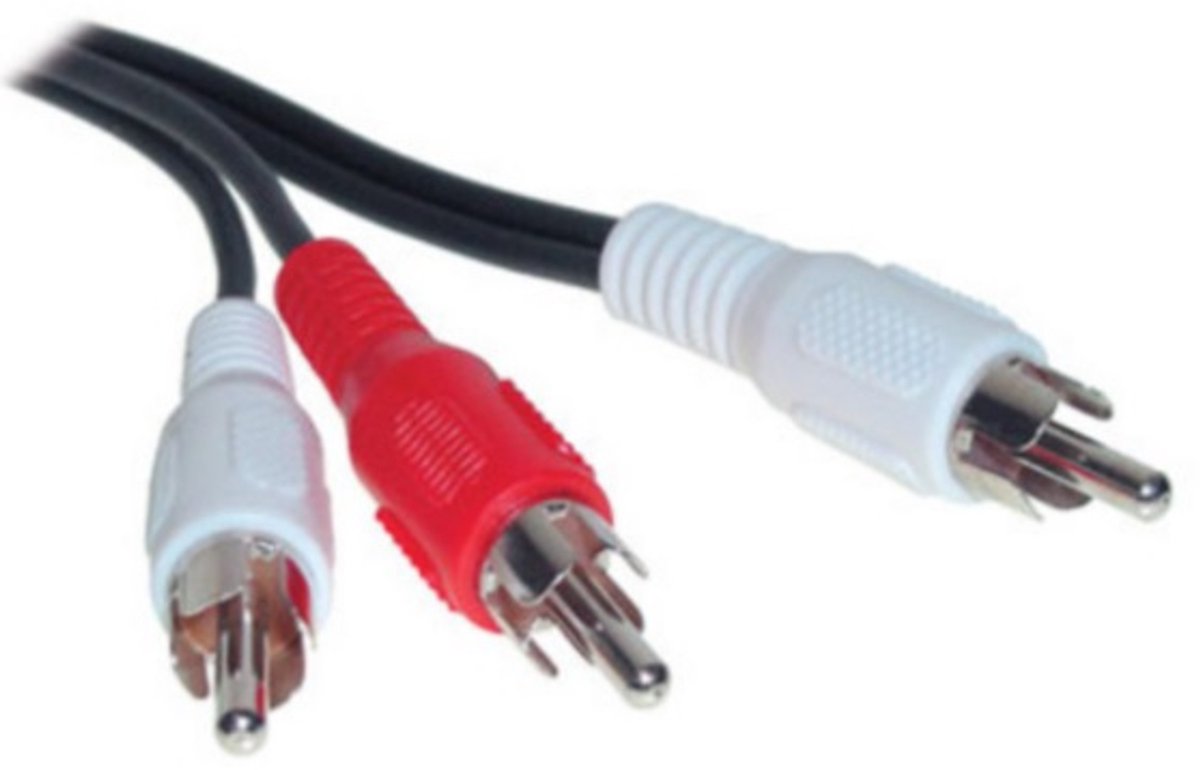 Subwoofer/Tulp mono - Tulp stereo audio kabel - 1,5 meter