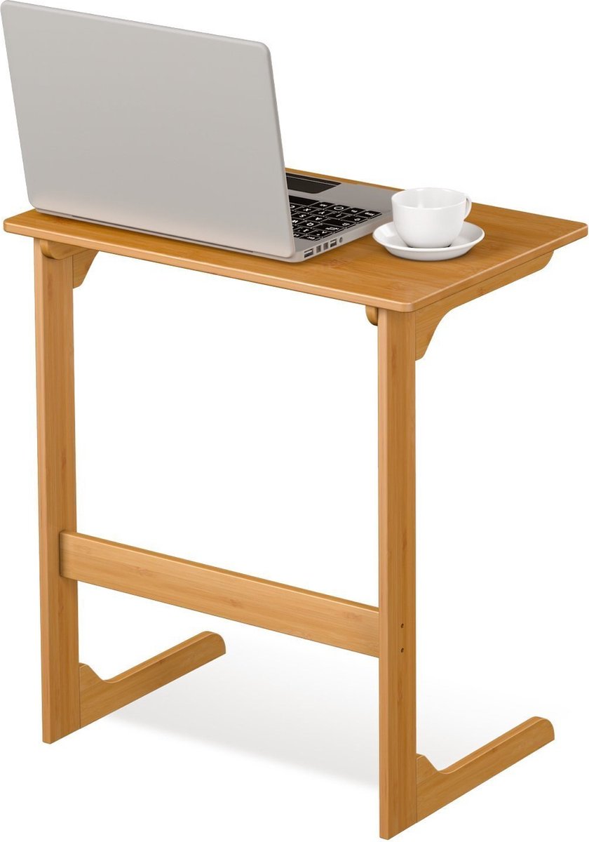 Manzibo Bedtafeltje Bamboe Tafeltje Voor Bed Ontbijttafeltje Bijzettafel Bed bol.