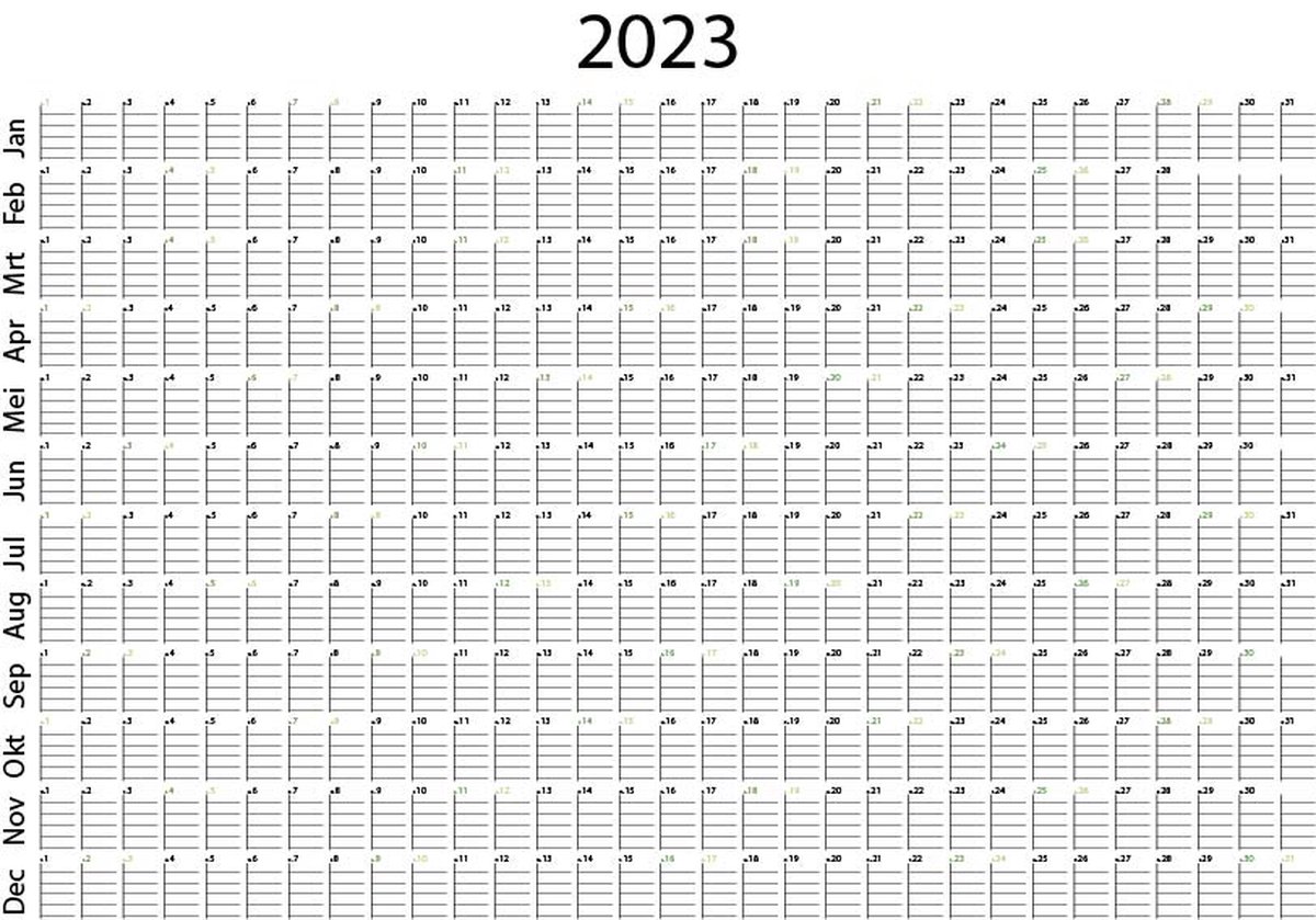 Jaarplanner 2023 - Wandkalender A0