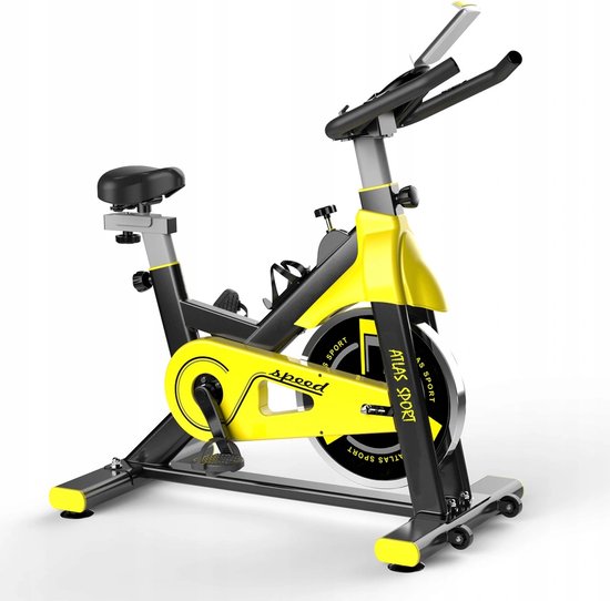 AVL- Spinning Bike- Spinning fiets- hometrainer- vliegwiel 8kg- tot 120 kg - Computer met hartslagfunctie - Verstelbare weerstand - telefoon houder - Fitness fiets