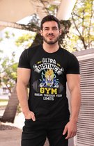 Rick & Rich Workout tshirt - T-shirt S - Dragonball tshirt - heren t shirts met ronde hals - Sport tshirt - heren shirt korte mouw - Fitness shirt - Gym Motivation tshirt - shirt met opdruk - Break through your limits tshirt