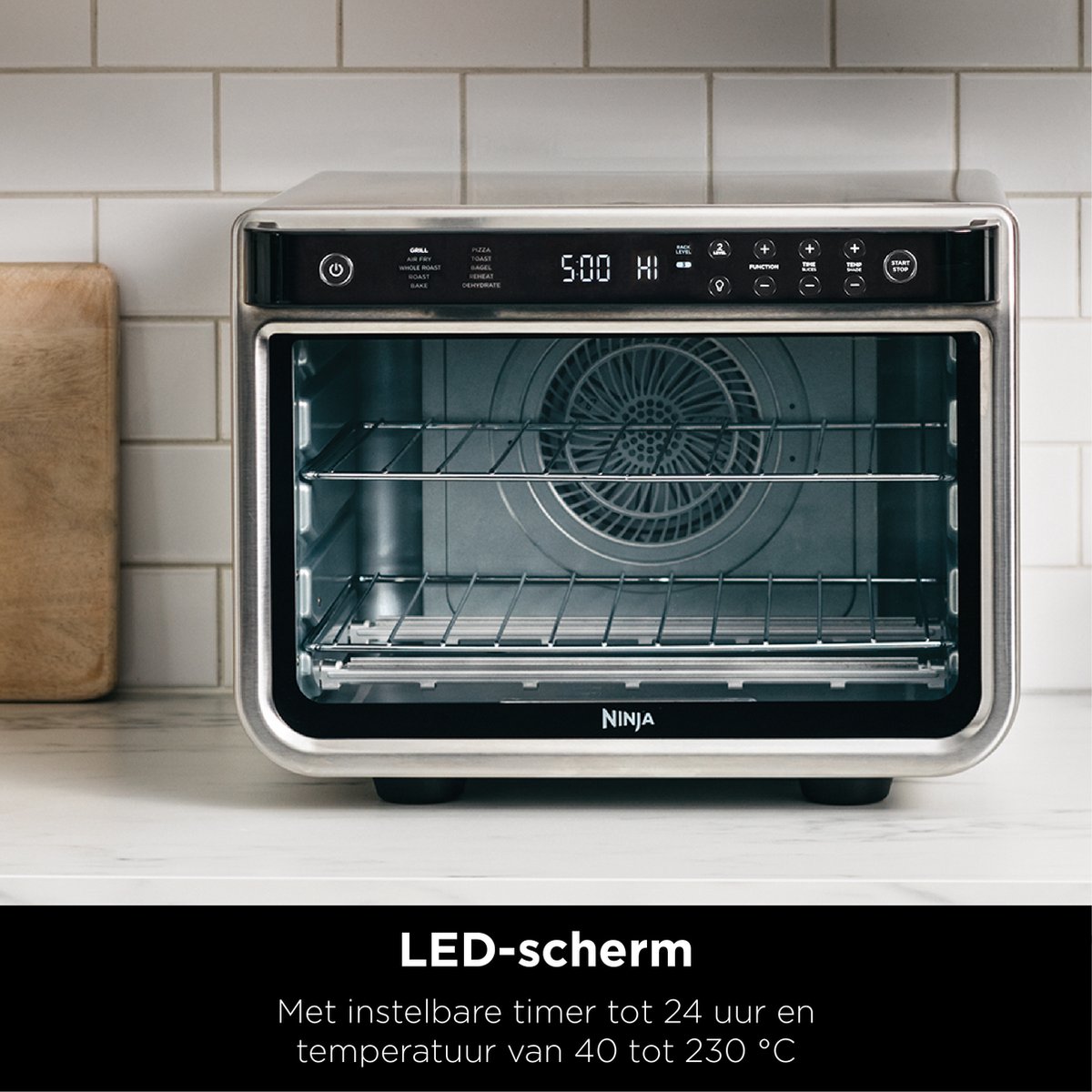 Ninja DT200EU Vrijstaande Multifunctionele Oven - 10 Kookprogramma's - 29 Liter - 2400 Watt - Zilver – foto 4