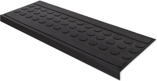 Karat Rubberen trapmat voor buiten - Coin - Antislip voor traptreden - 25 x 65 cm