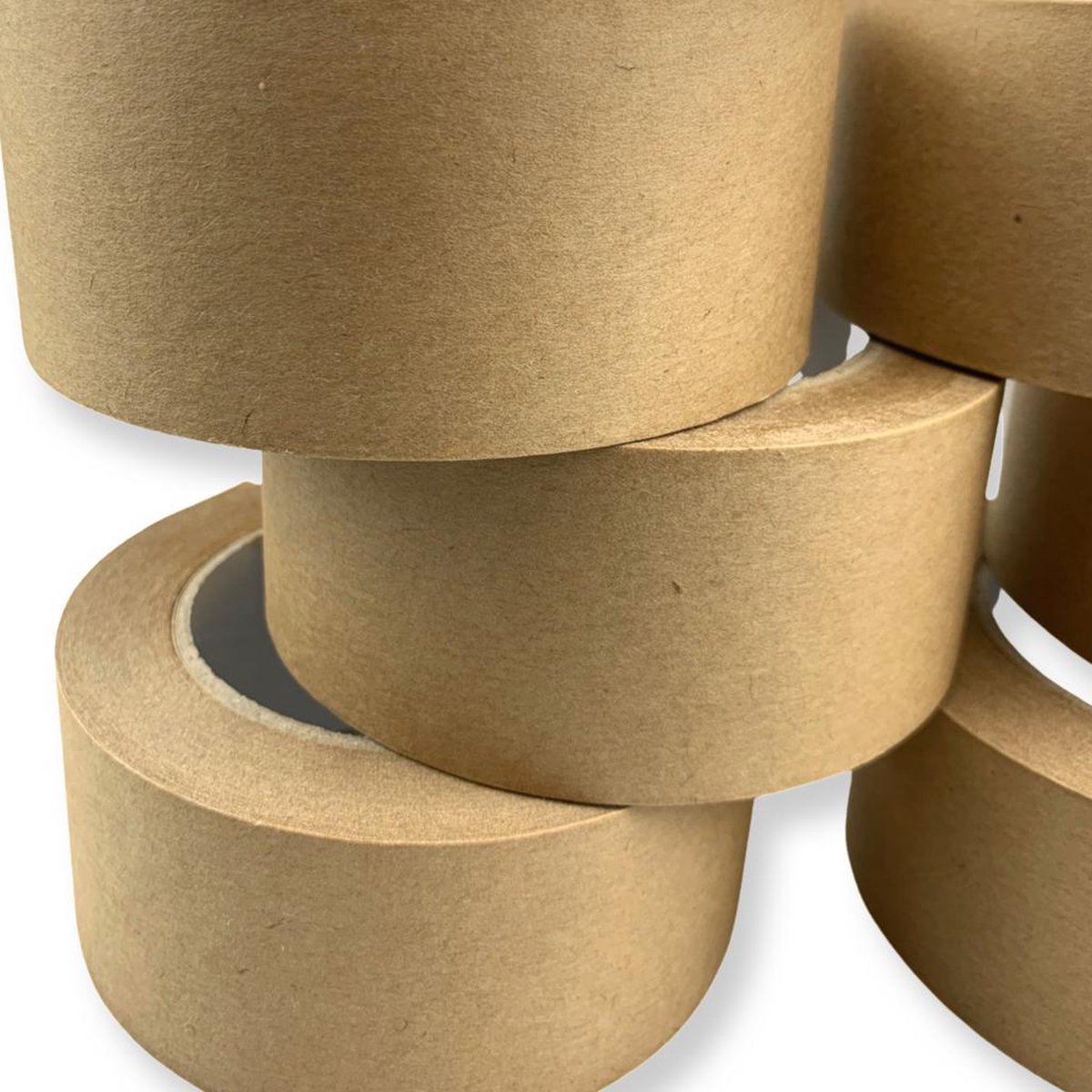 6 stuks - 50 meter - Kraft Tape - Beste Kwaliteit Papiertape - Papier - 50mm x 50m - Verpakkingstape - Verpakkingstapes - Milieuvriendelijk - Ecologische Kraft Tape - papieren plakband - Paper tape - verpakkingsplakband - bruin tape - tape - Merkloos