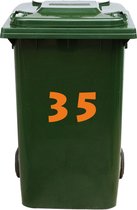 Kliko Sticker / Vuilnisbak Sticker - Nummer 35 - 14,7 x 25 - Oranje