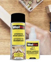 Wolfix Superglue avec activateur | 100 gr + 400 ml Activateur | colle instantanée | Super colle | Haute qualité