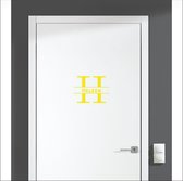 Sticker pour porte avec nom - Heleen - Jaune
