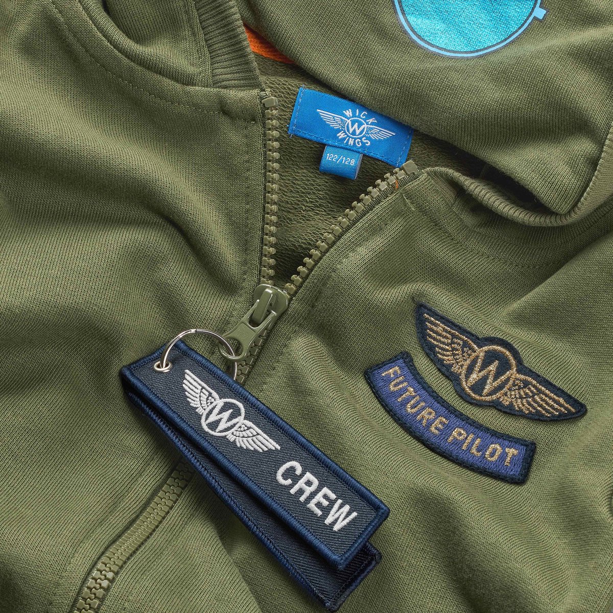 Wick Wings Army Onesie 100% katoen slaapmasker nekkussen mt — afbeelding 5