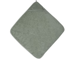 Jollein - Badcape - Groen - 100% Badstof Katoen - Baby Handdoek met Badcape, Omslagdoek, Badponcho - 75x75 cm