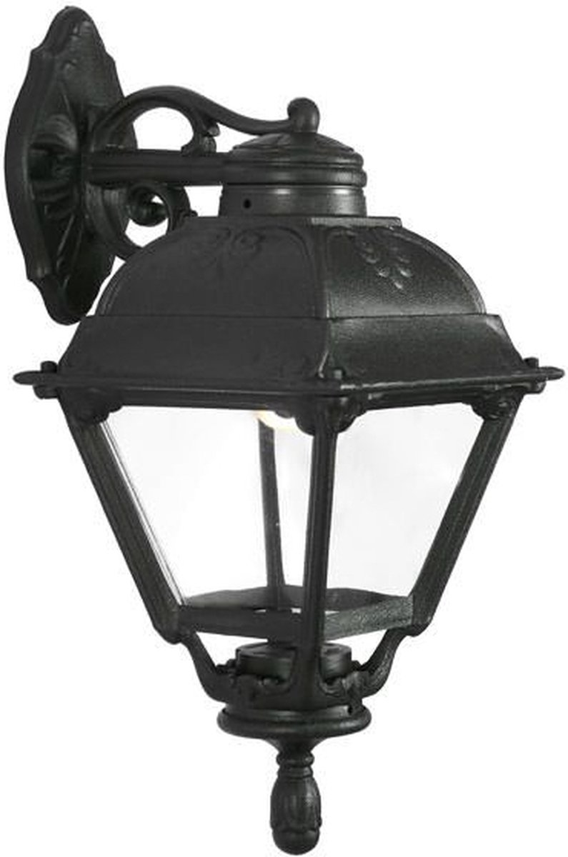 Fumagalli Cefa Bisso - Tuinverlichting - Wandlamp - Zwart - Helder Glas - LED Lamp