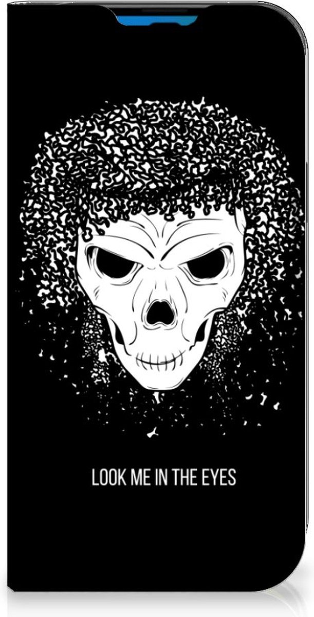 Mobiel BookCase iPhone 14 Pro Skull Hair