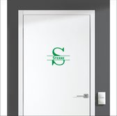 Sticker pour porte avec nom - Sterre - Vert