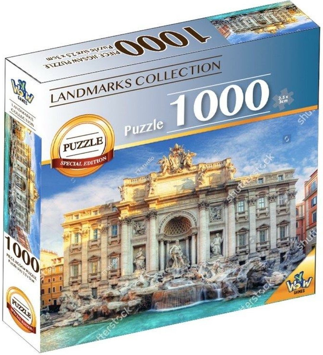 Puzzel World Landmarks - Trevi Fontein 1000 stuks